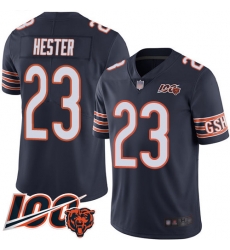 Youth Chicago Bears 23 Devin Hester Navy Blue Team Color 100th Season Limited Football Jersey