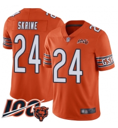 Youth Chicago Bears 24 Buster Skrine Orange Alternate 100th Season Limited Football Jersey