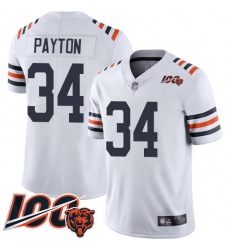 Youth Chicago Bears 34 Walter Payton White 100th Season Limited Football Jersey