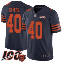 Youth Chicago Bears 40 Gale Sayers Limited Navy Blue Rush Vapor Untouchable 100th Season Football Jersey