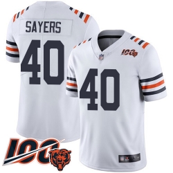 Youth Chicago Bears 40 Gale Sayers White 100th Season Limited Football Jersey