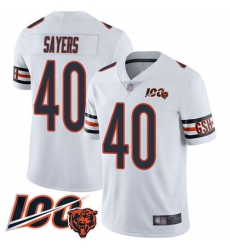 Youth Chicago Bears 40 Gale Sayers White Vapor Untouchable Limited Player 100th Season Football Jersey