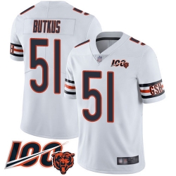 Youth Chicago Bears 51 Dick Butkus White Vapor Untouchable Limited Player 100th Season Football Jersey