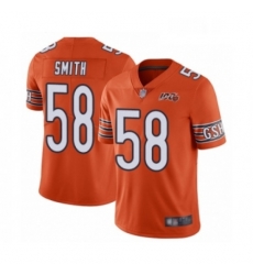 Youth Chicago Bears 58 Roquan Smith Orange Alternate 100th Season Limited Football Jersey