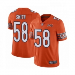 Youth Chicago Bears 58 Roquan Smith Orange Alternate 100th Season Limited Football Jersey