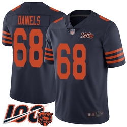Youth Chicago Bears 68 James Daniels Limited Navy Blue Rush Vapor Untouchable 100th Season Football Jersey