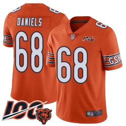 Youth Chicago Bears 68 James Daniels Orange Alternate 100th Season Limited Football Jersey