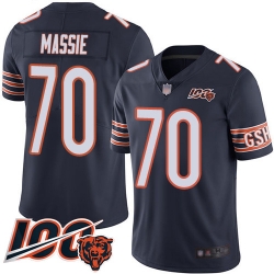 Youth Chicago Bears 70 Bobby Massie Navy Blue Team Color 100th Season Limited Football Jersey