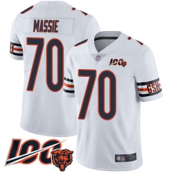 Youth Chicago Bears 70 Bobby Massie White Vapor Untouchable Limited Player 100th Season Football Jersey