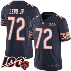 Youth Chicago Bears 72 Charles Leno Navy Blue Team Color 100th Season Limited Football Jersey