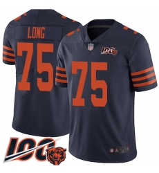 Youth Chicago Bears 75 Kyle Long Limited Navy Blue Rush Vapor Untouchable 100th Season Football Jersey