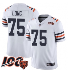 Youth Chicago Bears 75 Kyle Long White 100th Season Limited Football Jersey