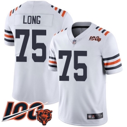 Youth Chicago Bears 75 Kyle Long White 100th Season Limited Football Jersey