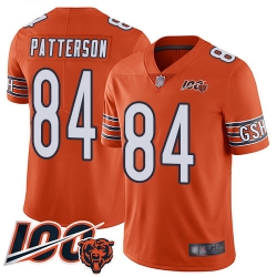 Youth Chicago Bears 84 Cordarrelle Patterson Orange Alternate 100th Season Limited Football Jersey