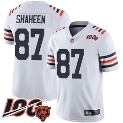 Youth Chicago Bears 87 Adam Shaheen White 100th Season Limited Football Jersey