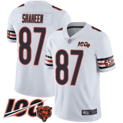 Youth Chicago Bears 87 Adam Shaheen White Vapor Untouchable Limited Player 100th Season Football Jersey