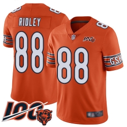 Youth Chicago Bears 88 Riley Ridley Orange Alternate 100th Season Limited Football Jersey