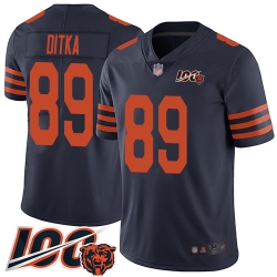 Youth Chicago Bears 89 Mike Ditka Limited Navy Blue Rush Vapor Untouchable 100th Season Football Jersey