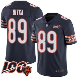 Youth Chicago Bears 89 Mike Ditka Navy Blue Team Color 100th Season Limited Football Jersey