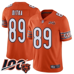 Youth Chicago Bears 89 Mike Ditka Orange Alternate 100th Season Limited Football Jersey