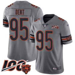 Youth Chicago Bears 95 Richard Dent Limited Silver Inverted Legend 100th Season Football Jersey