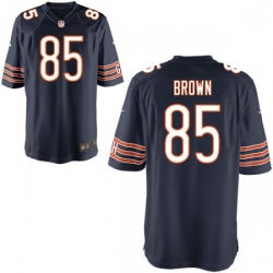 Youth NIKE Chicago Bears #85 DANIEL BROWN GAME NAVY BLUE JERSEY