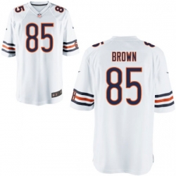 Youth NIKE Chicago Bears #85 DANIEL BROWN White BLUE JERSEY
