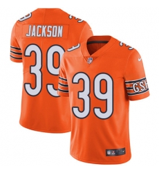 Youth Nike Bears #39 Eddie Jackson Orange Stitched NFL Limited Rush Jersey