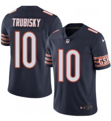 Youth Nike Chicago Bears 10 Mitchell Trubisky Elite Navy Blue Team Color NFL Jersey