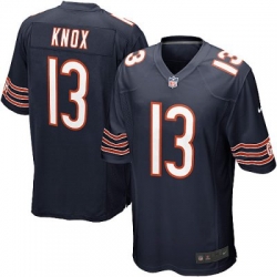 Youth Nike Chicago Bears 13# Johnny Knox Game Blue Color Jersey