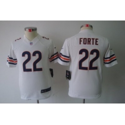 Youth Nike Chicago Bears #22 Forte White Color Limited Jerseys