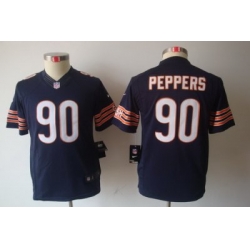 Youth Nike Chicago Bears #90 Julius Peppers Blue Color Limited Jerseys