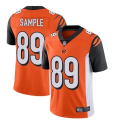 Bengals 89 Drew Sample Orange Alternate Men Stitched Football Vapor Untouchable Limited Jersey