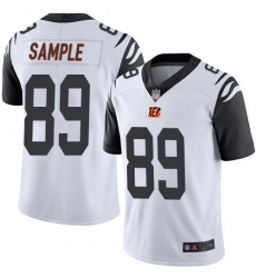 Bengals 89 Drew Sample White 2019 NFL Draft First Round Pick Color Rush Limited Jersey