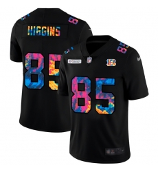 Cincinnati Bengals 85 Tee Higgins Men Nike Multi Color Black 2020 NFL Crucial Catch Vapor Untouchable Limited Jersey