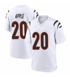 Men Cincinnati Bengals #20 Eli Apple 2021 White Vapor Limited Stitched NFL Jersey