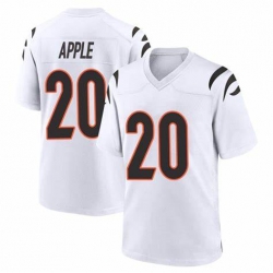 Men Cincinnati Bengals #20 Eli Apple 2021 White Vapor Limited Stitched NFL Jersey