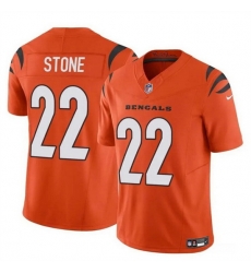 Men Cincinnati Bengals 22 Geno Stone Orange 2023 F U S E Vapor Untouchable Limited Stitched Jersey