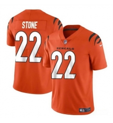 Men Cincinnati Bengals 22 Geno Stone Orange Vapor Untouchable Limited Stitched Jersey