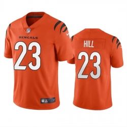 Men Cincinnati Bengals 23 Daxton Hill Orange Vapor Untouchable Limited Stitched Jersey