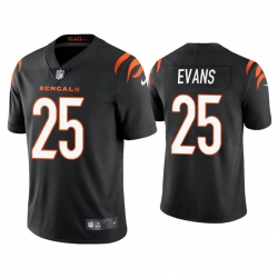 Men Cincinnati Bengals 25 Chris Evans 2021 Black Vapor Untouchable Limited Stitched Jersey