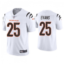 Men Cincinnati Bengals 25 Chris Evans 2021 White Vapor Untouchable Limited Stitched Jersey