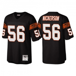Men Cincinnati Bengals 56 Hardy Nickerson Black Throwback Legacy Stitched Jerse