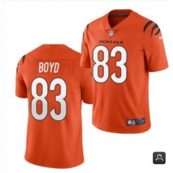 Men Cincinnati Bengals #83 Tyler Boyd 2021 Orange Vapor Untouchable Limited Stitched NFL Jersey