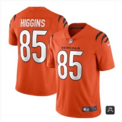 Men Cincinnati Bengals #85 Tee Higgins 2021 Orange Vapor Untouchable Limited Stitched NFL Jersey