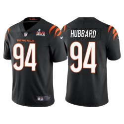 Men Cincinnati Bengals 94 Sam Hubbard 2022 Black Super Bowl LVI Vapor Limited Stitched Jersey