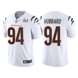 Men Cincinnati Bengals 94 Sam Hubbard 2022 White Super Bowl LVI Vapor Limited Stitched Jersey
