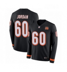 Mens Cincinnati Bengals 60 Michael Jordan Limited Black Therma Long Sleeve Football Jersey