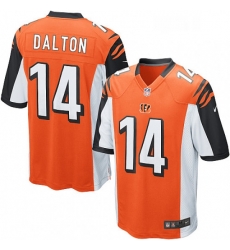 Mens Nike Cincinnati Bengals 14 Andy Dalton Game Orange Alternate NFL Jersey