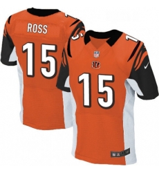 Mens Nike Cincinnati Bengals 15 John Ross Elite Orange Alternate NFL Jersey
